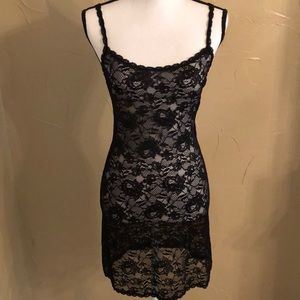 Cosabella lingerie—black lace slip/chemise, size S
